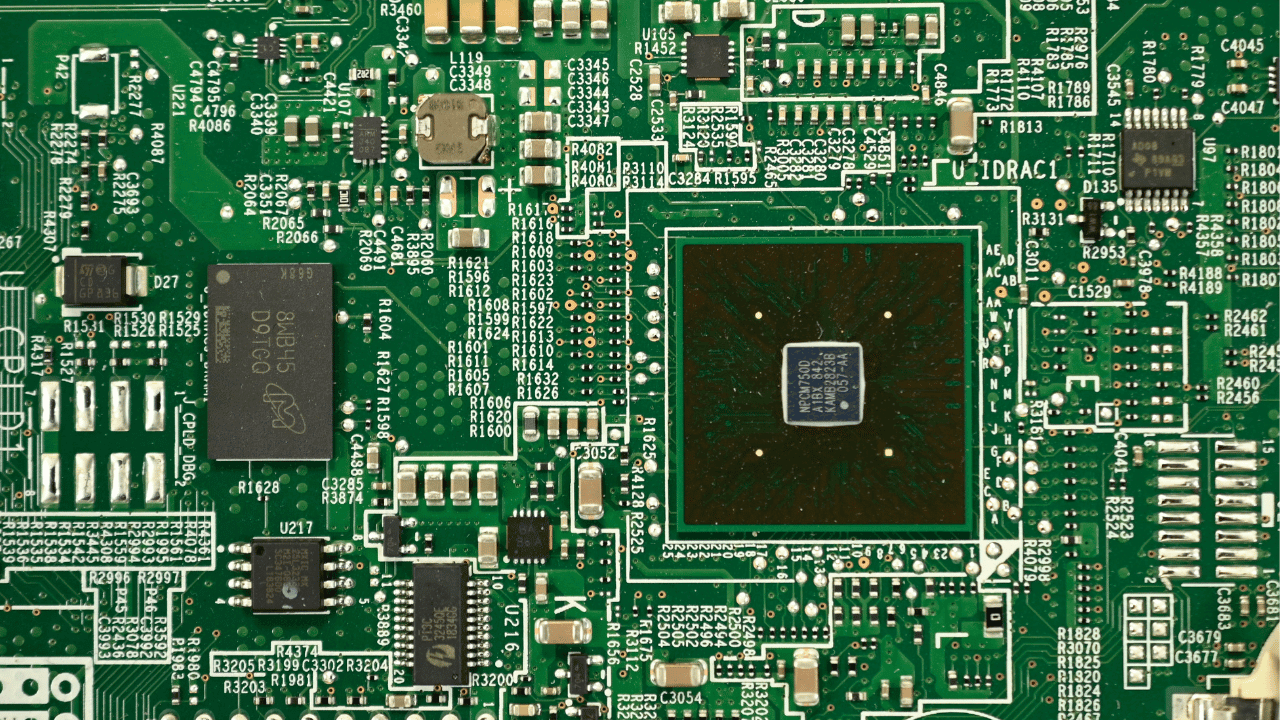 Semiconductor page cover photo of chip board