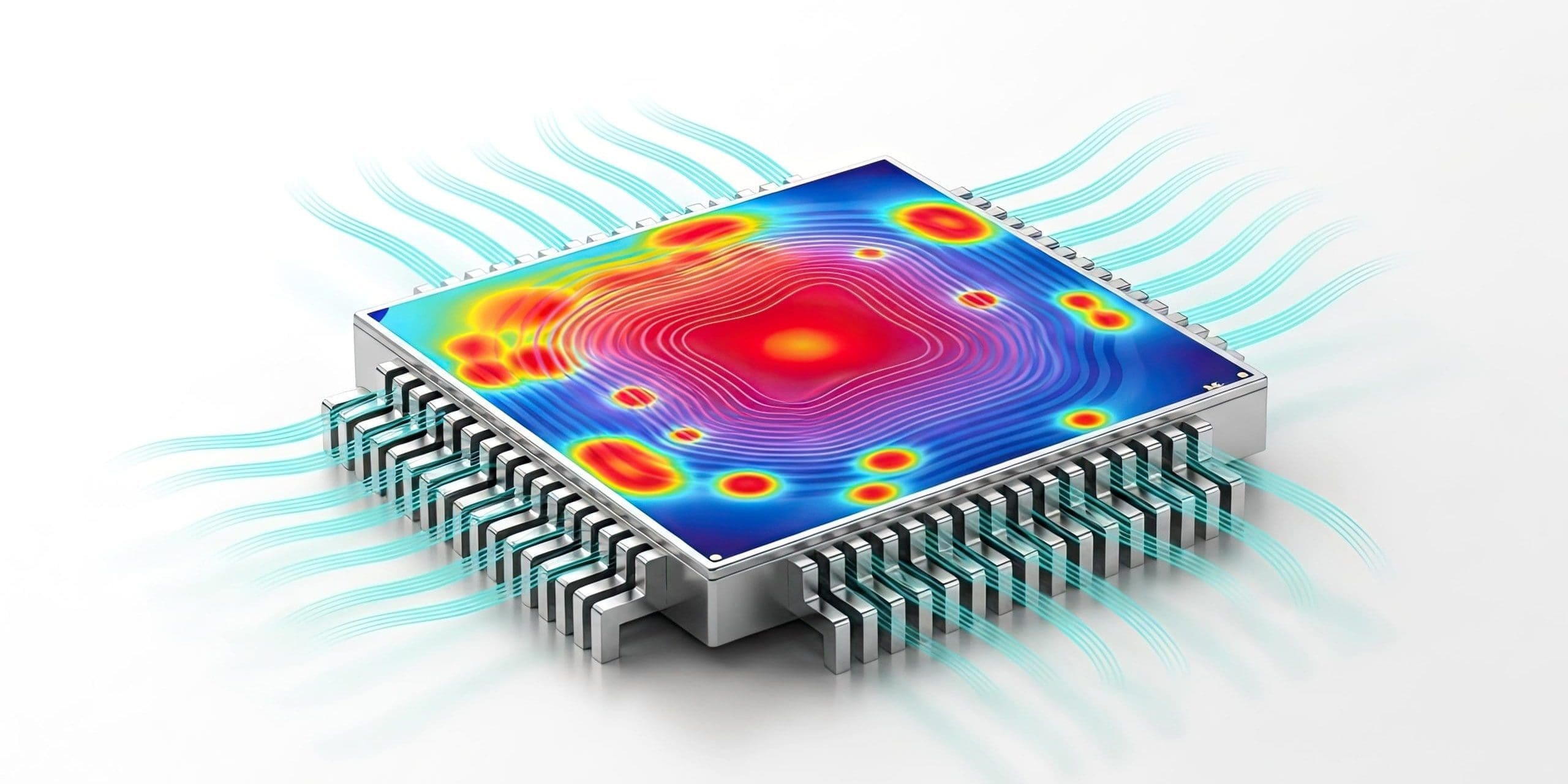 Thermal heat map of processor for direct-to-chip liquid cooling technologies